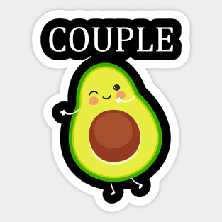 Best Couple Avocado Couple Matching Sticker